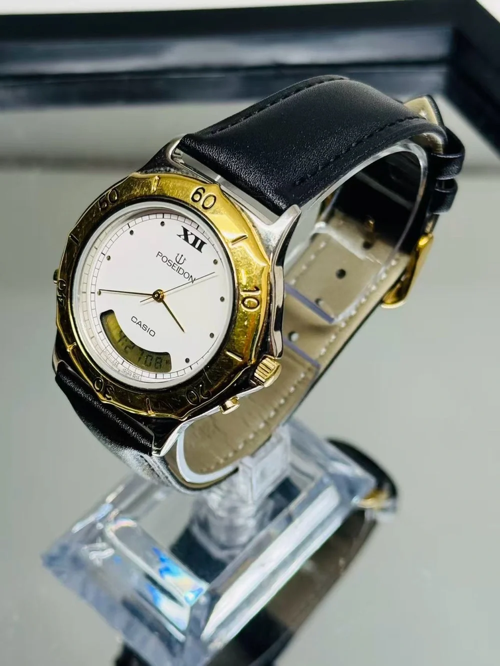 Vintage Casio PNM-500 Poseidon Men Watch  Analog Digital Quartz New Battery Runs